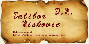 Dalibor Mišković vizit kartica